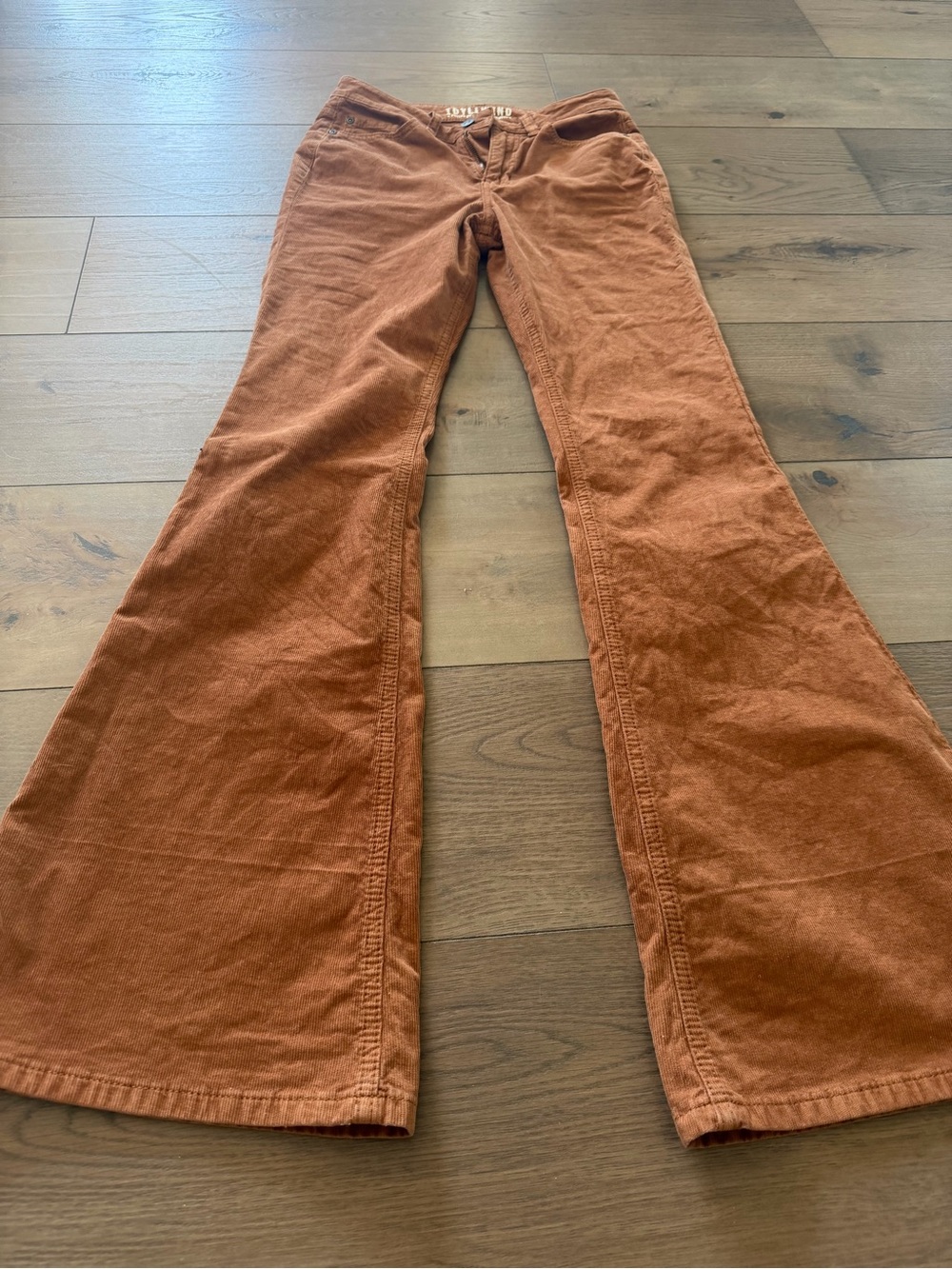 Idyllwind Rust Orange Corduroy Flare Pants - Picture 9 of 12